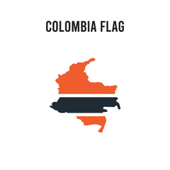 Colombia flag vector icon on white background. Red and black colored Colombia flag icon. Simple element illustration sign symbol EPS
