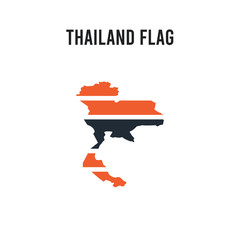 Thailand flag vector icon on white background. Red and black colored Thailand flag icon. Simple element illustration sign symbol EPS