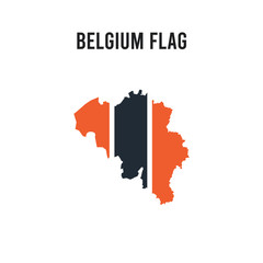 Belgium flag vector icon on white background. Red and black colored Belgium flag icon. Simple element illustration sign symbol EPS