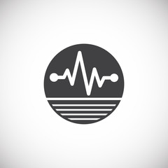 Pulse related icon on background for graphic and web design. Creative illustration concept symbol for web or mobile app