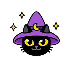 Cartoon wizard cat