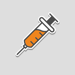 flat icons for Syringe,Sticker,vector illustrations