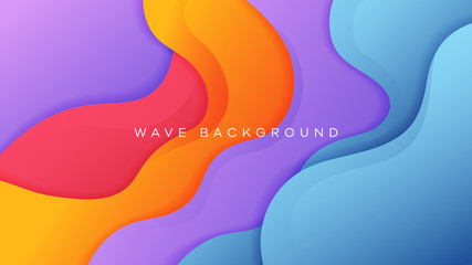 Colorfull wavy background with soft color. Eps 10