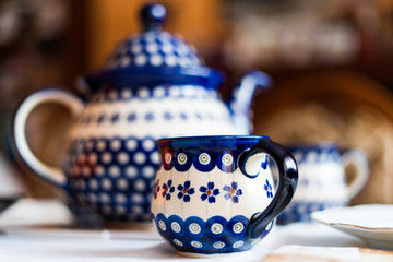 Handmade pottery produced in Boleslawiec