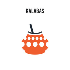 Kalabas vector icon on white background. Red and black colored Kalabas icon. Simple element illustration sign symbol EPS