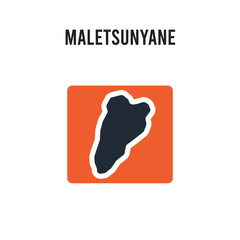 Maletsunyane vector icon on white background. Red and black colored Maletsunyane icon. Simple element illustration sign symbol EPS