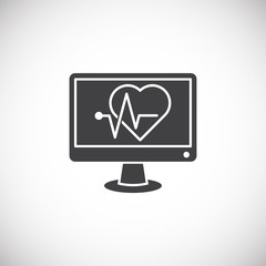 Pulse related icon on background for graphic and web design. Creative illustration concept symbol for web or mobile app