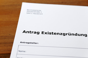 Antrag Existenzgründung