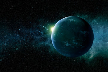 Exoplanet in deep space.Elements of this image were furnished by NASA.