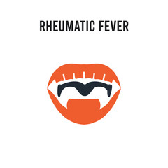 Rheumatic fever vector icon on white background. Red and black colored Rheumatic fever icon. Simple element illustration sign symbol EPS