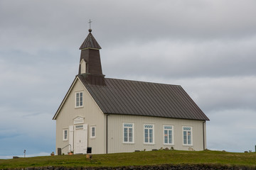 Fototapeta premium Strandarkirkja is a Lutheran (Church of Iceland) parish church in Selvogur, on the coast of Iceland