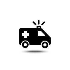 solid icon for Emergency Ambulance,vector illustration
