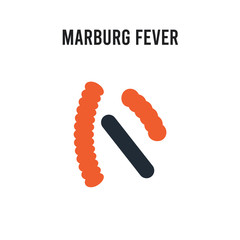 Marburg fever vector icon on white background. Red and black colored Marburg fever icon. Simple element illustration sign symbol EPS