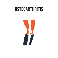Osteoarthritis vector icon on white background. Red and black colored Osteoarthritis icon. Simple element illustration sign symbol EPS