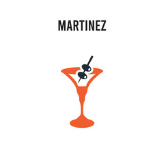 Martinez vector icon on white background. Red and black colored Martinez icon. Simple element illustration sign symbol EPS