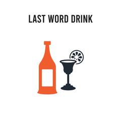 Last Word drink vector icon on white background. Red and black colored Last Word drink icon. Simple element illustration sign symbol EPS