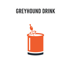 Obraz premium Greyhound drink vector icon on white background. Red and black colored Greyhound drink icon. Simple element illustration sign symbol EPS