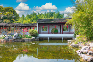 Fototapeta premium Garden scenery of Guyi Garden, Shanghai, China