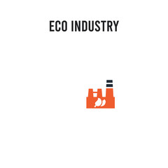 eco Industry vector icon on white background. Red and black colored eco Industry icon. Simple element illustration sign symbol EPS