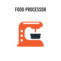 food processor vector icon on white background. Red and black colored food processor icon. Simple element illustration sign symbol EPS