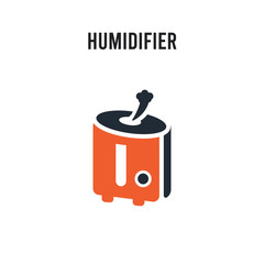 humidifier vector icon on white background. Red and black colored humidifier icon. Simple element illustration sign symbol EPS