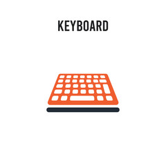 Keyboard vector icon on white background. Red and black colored Keyboard icon. Simple element illustration sign symbol EPS