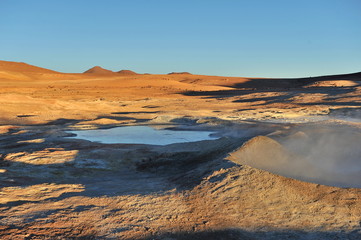 Unique landscapes and open spaces of Atacama desert.