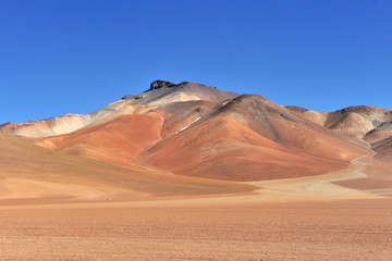 Fototapeta na wymiar Unique landscapes and open spaces of Atacama desert.
