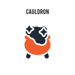 Cauldron vector icon on white background. Red and black colored Cauldron icon. Simple element illustration sign symbol EPS