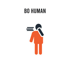 bo human vector icon on white background. Red and black colored bo human icon. Simple element illustration sign symbol EPS