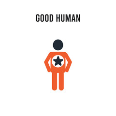 good human vector icon on white background. Red and black colored good human icon. Simple element illustration sign symbol EPS