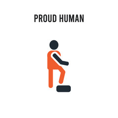 proud human vector icon on white background. Red and black colored proud human icon. Simple element illustration sign symbol EPS