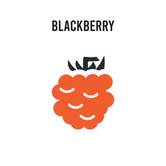 Blackberry vector icon on white background. Red and black colored Blackberry icon. Simple element illustration sign symbol EPS