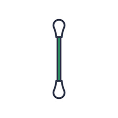 cotton swab flat icon, vector illustration