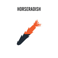 Obraz premium Horseradish vector icon on white background. Red and black colored Horseradish icon. Simple element illustration sign symbol EPS