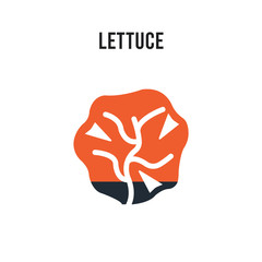 Lettuce vector icon on white background. Red and black colored Lettuce icon. Simple element illustration sign symbol EPS