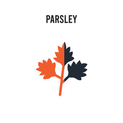 Parsley vector icon on white background. Red and black colored Parsley icon. Simple element illustration sign symbol EPS