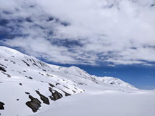 mountains in winter