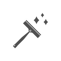 Glass scraper icon in flat style.Vector illustration.