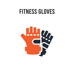 Obraz premium Fitness Gloves vector icon on white background. Red and black colored Fitness Gloves icon. Simple element illustration sign symbol EPS