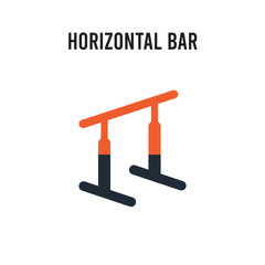 Obraz premium Horizontal Bar vector icon on white background. Red and black colored Horizontal Bar icon. Simple element illustration sign symbol EPS