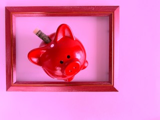 piggy bank and money concept