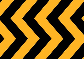 Yellow and Black Chevron Warning Pattern &ndash; Industrial Safety Background