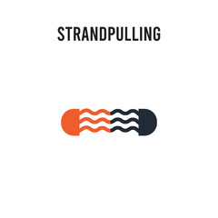 Strandpulling vector icon on white background. Red and black colored Strandpulling icon. Simple element illustration sign symbol EPS