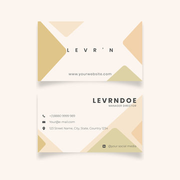 Beauty fashion geometric abstract business card design template