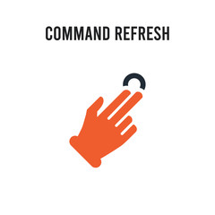 Fototapeta premium Command refresh gesture vector icon on white background. Red and black colored Command refresh gesture icon. Simple element illustration sign symbol EPS