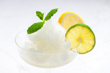 lemon and lime sorbet sorbet with mint