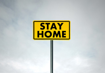 Stay at Home street sign