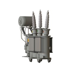 Electrical substation on a white background. Isolate.