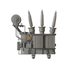 Electrical substation on a white background. Isolate.